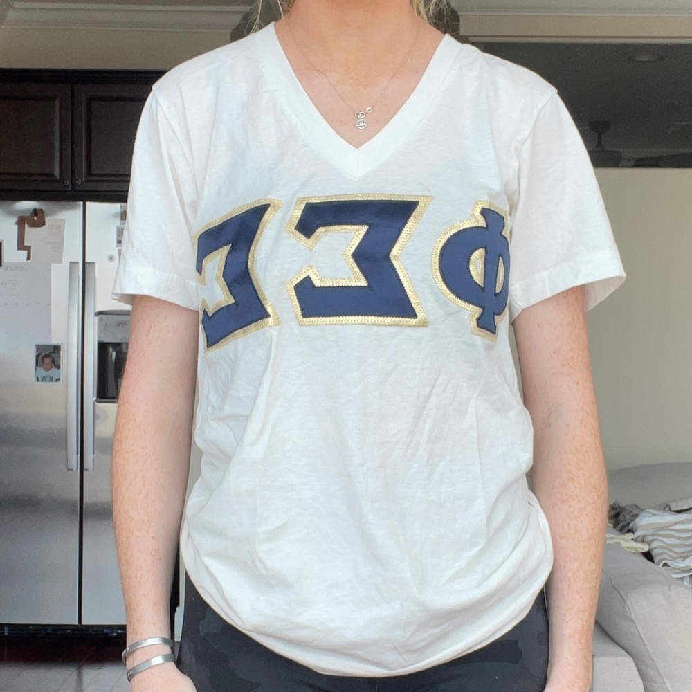 Phi sigma sigma short sleeve v-neck Tee